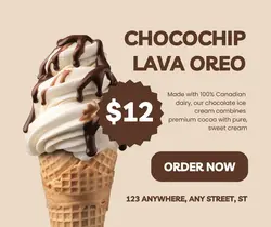 Food Ice Cream Menu Display Facebook Post
