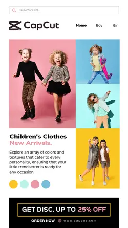 4 Multi-product Image + Children's Clothes New Arrivals Promotion