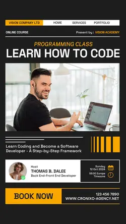Programming Class Course Instagram Story Post