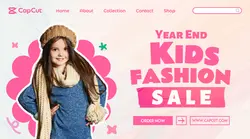 Pink New Year Kids Fashion Sales Facebook Post