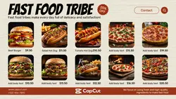 Foods Fast Food Product display minimalist style
