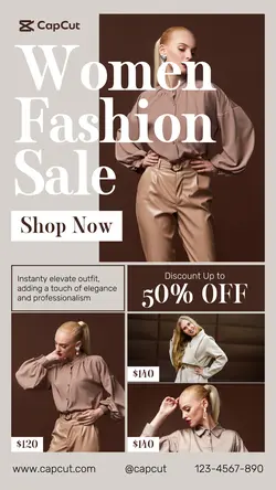 Women Fashion Sale Promotion Instagram Story