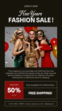 New Years Fashion Promotion Instagram Story