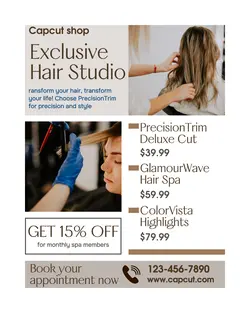 Personal Care Hair Cut Salon Promotion Instagram Portrait