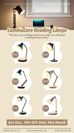 Household Reading Lamp Sale Instagram Story