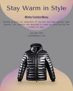 Clothing & Shoes Menu