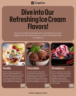 Ice Cream Menu Display Instagram Portrait