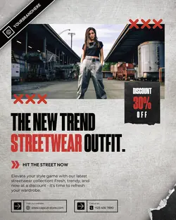 Outfit Brand Streetwear Discount Instagram Post