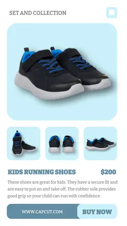 Fashion Kids Running Shoes Sale Instagram Story