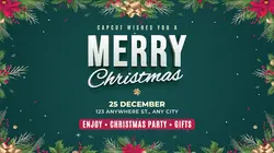 Merry Christmas Event Invitation FB Cover Photo