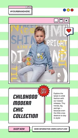 Fashion Brand Kids Outfit Instagram Story