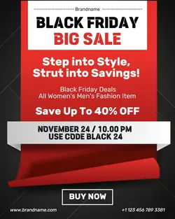 Black Friday Coupon Promo Instagram Portrait