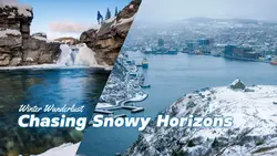 Youtube Thumbnail - Vlog Travel Winter Wanderlust Chasing Snowy Horizons