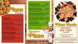 food pizza menu twitter post