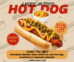 foods hotdog promotions facebook post