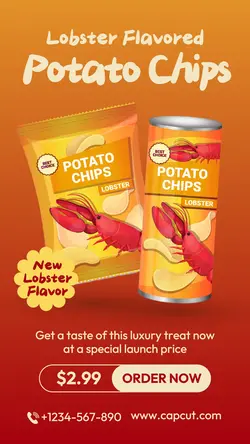 Food & Beverage Potato Chips New Flavor Instagram Story