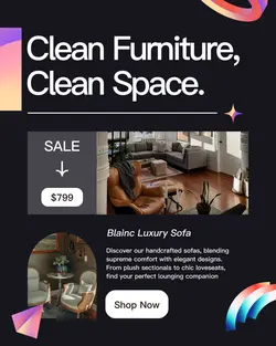 Gradient Minimalist Furniture Instagram Post