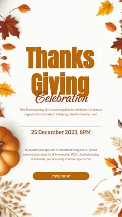 Thanksgiving Celebration Instagram Story