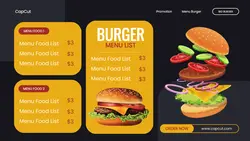 New Burger Menu List Illustration Twitter Post