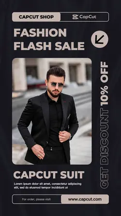 Fashion Flash Sale Suit Fashion Industry Promotion Instagram story