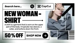 Fashion New Woman Shirt Promotion Twitter Post