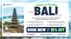Travel Industry Bali Vacation Trip Facebook Ad
