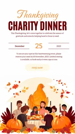 Thankgiving Charity Dinner Instagram Story