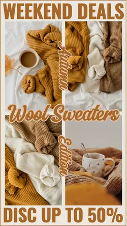 Fashion Wool Sweaters Weekend Deal Instagram Story