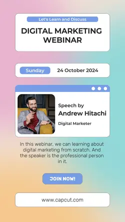 education webinar promotion instagram story