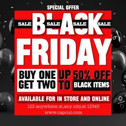black friday sale instagram post