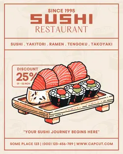 sushi restaurant promotion instagram post