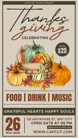 Thanks Giving Event Promotion Instagram Story