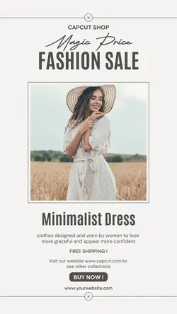 Clothing Promotion Fashion Woman Instagram Story
