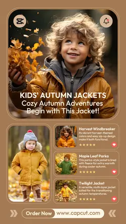 5 Multi-product Image Children's Clothes Autumn Jackets Product Display