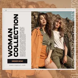 Brown Modern Woman Collection Promo Instagram Post