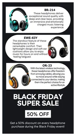 black friday super sale product promotions instagram story