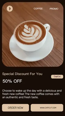 Coffee Shop Special Promotion Illustration Tiktok Post