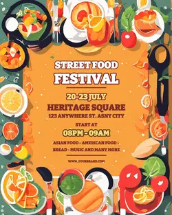 frame Street Food Promotion for Instagram Post