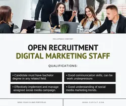 White Minimalist Business Recruitment Facebook Post