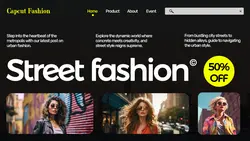 Street Fashion Discount Promotion Banner