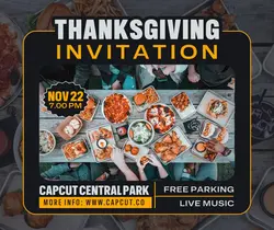Thanksgiving Celebration Invitation Facebook Post