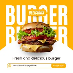 Delicious Burger Instagram post