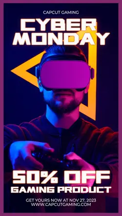 Cyber Monday Gaming Sale Instagram Story