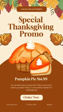 Thanksgiving Special Promo Tiktok Post