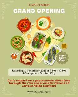 Food Asian Food Restaurant Grand Opening Instagram Portrait
