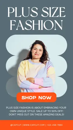 Blue Minimal Plus Size Fashion Sale TikTok