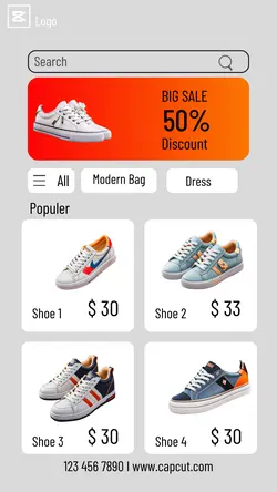 Fashion Industry Shoe Landing Page Instagram Port