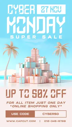 Cyber Monday Sale Promotion Instagram Story