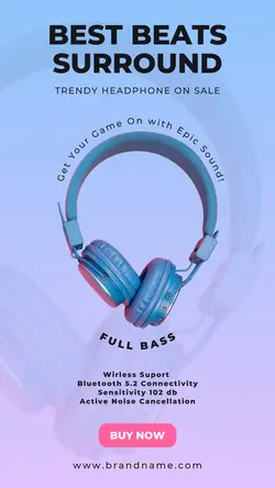 Trendy Headphone Product Display Instagram Story