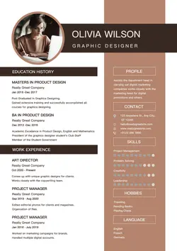 Business Graphic Designer Resume Minimalist